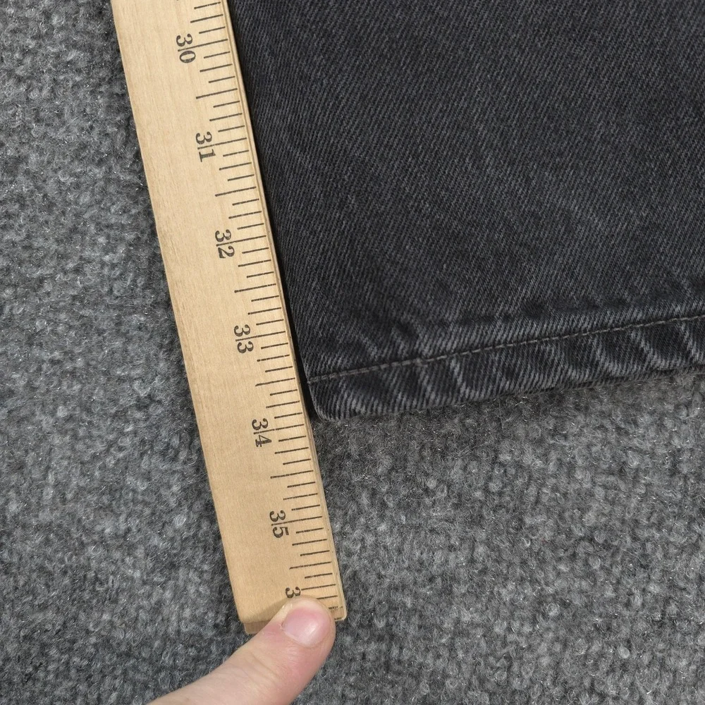 Vintage Levis 501 Jeans Mens 32x34 Black Denim Button Fly Red Tab Work USA Y2K